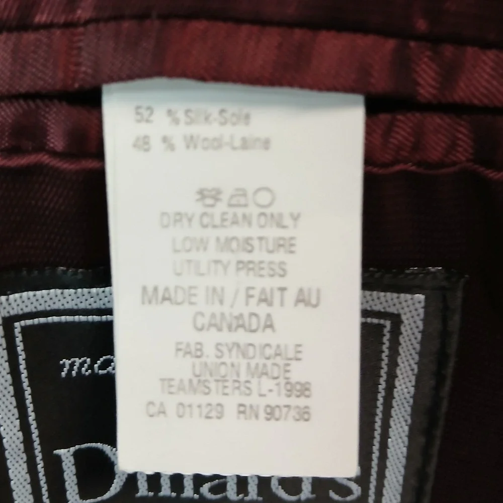 Vintage 90s RALPH‎ Ralph Lauren Sportcoat Silk Wool Blend Made in Canada 48R
